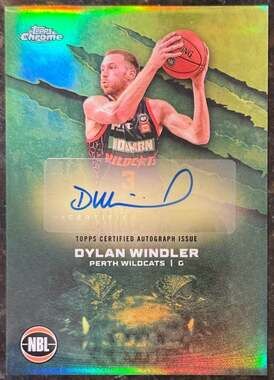 2024 Topps Chrome NBL Dylan Windler Certified Autograph Issue Basketball Card